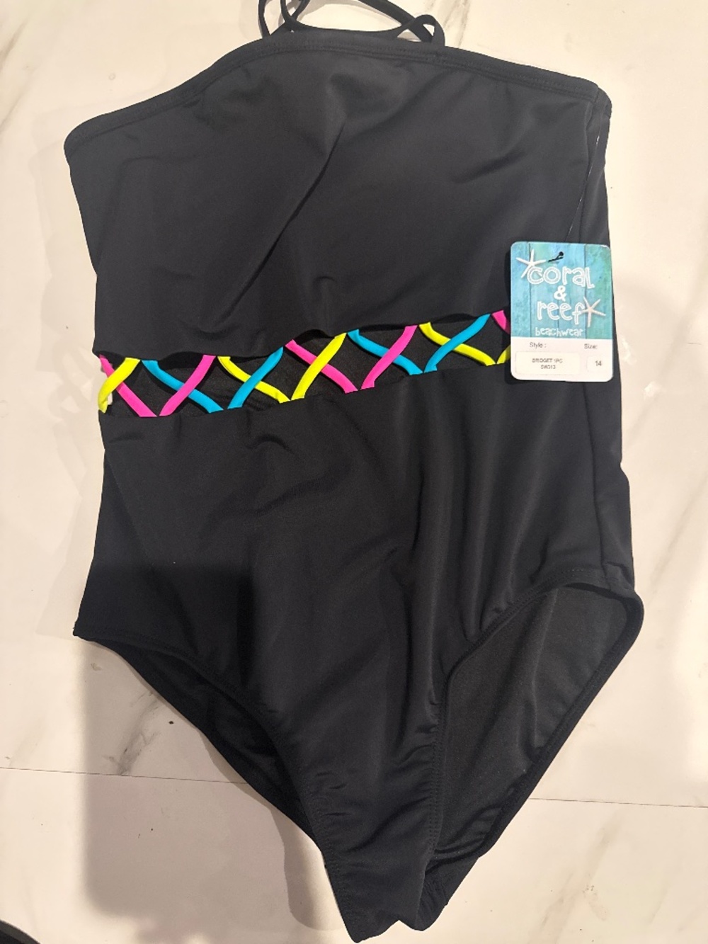 Coral & reef bathing suit